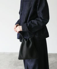 Mochi.モチ.drawstring bag (s) [ma-pro-01-/black]
