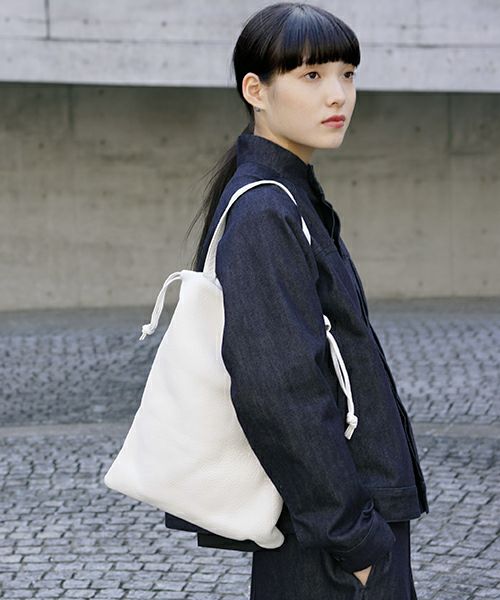 Mochi モチ drawstring bag (m) [ma-pro-01-/white]