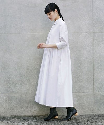 Mochi.モチ.shirt dress [ma-op-04/white/・1]