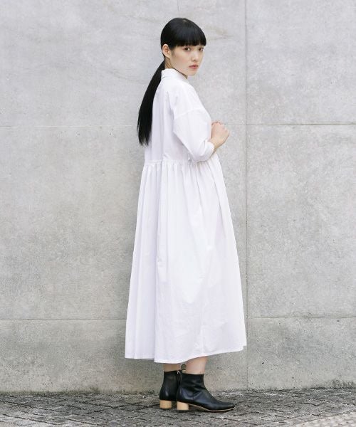 Mochi.モチ.shirt dress [ma-op-04/white/・1]