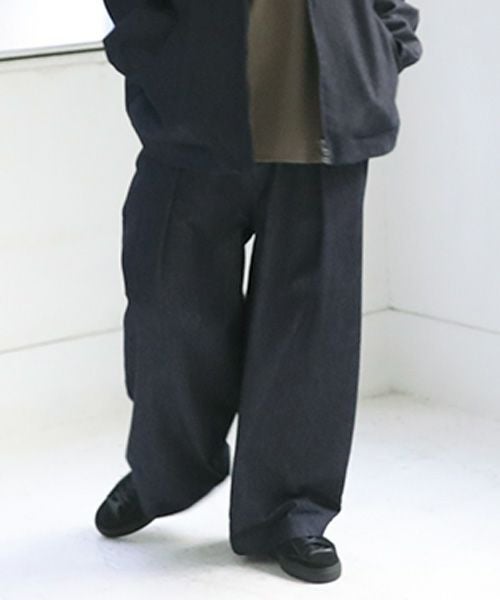 VU.ヴウ.knee wide pants vu-s23-kp09[DEEP BLUE]