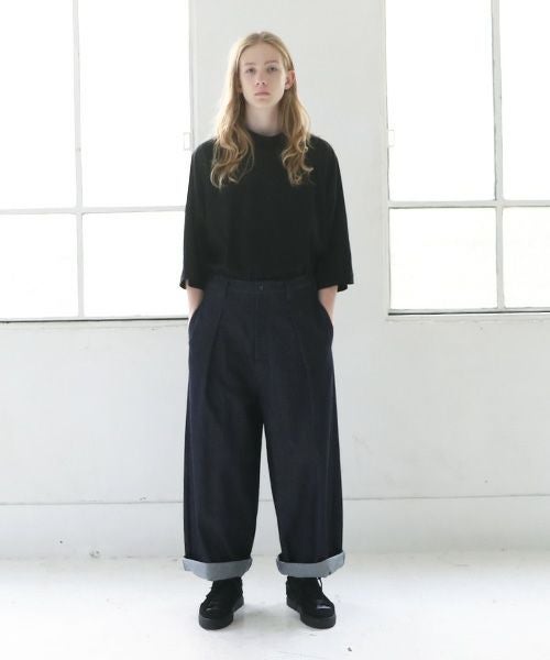 VU.ヴウ.knee wide pants vu-s23-kp09[DEEP BLUE]