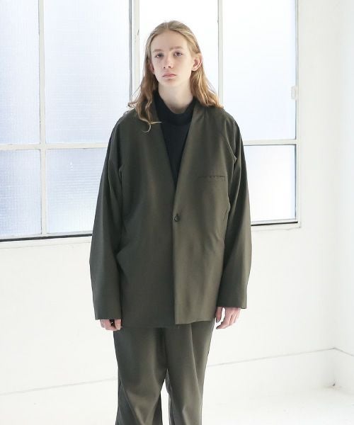 VU.ヴウ.no collar jacket vu-s12-j13[KHAKI]_