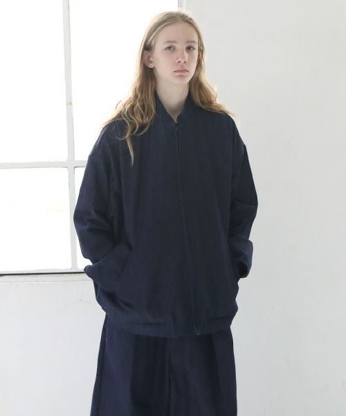 VU.ヴウ.stand collar bluson vu-a23-kb14[DEEP BLUE]