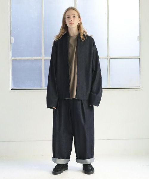 VU.ヴウ.stand collar bluson vu-a23-kb14[DEEP BLUE]