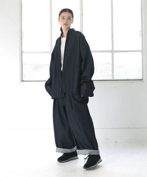 VU.ヴウ.stand collar bluson vu-a23-kb14[DEEP BLUE]