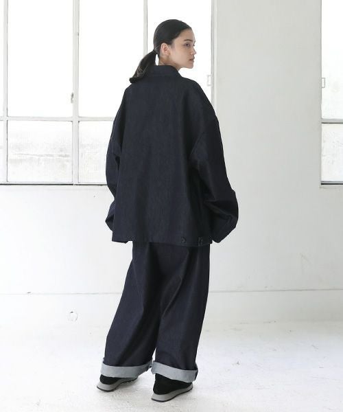 VU.ヴウ.stand collar bluson vu-a23-kb14[DEEP BLUE]