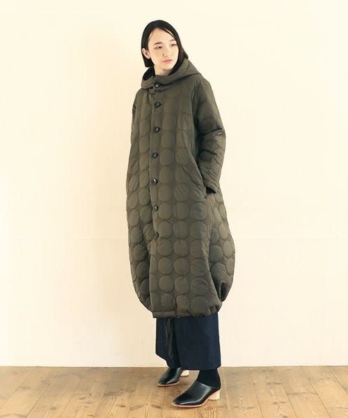 Mochi.モチ.quilted hood coat[ma9-co-01/khaki]_