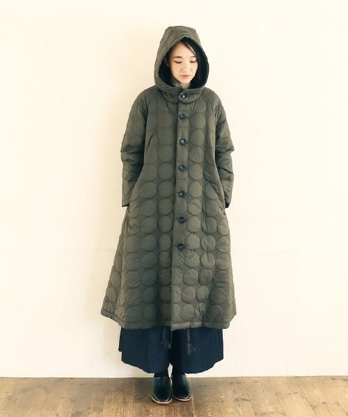 Mochi.モチ.quilted hood coat[ma9-co-01/khaki]_