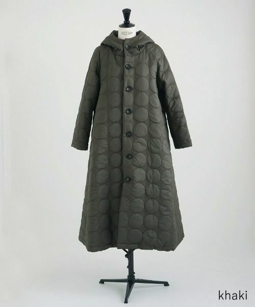 Mochi.モチ.quilted hood coat[ma9-co-01/khaki]_