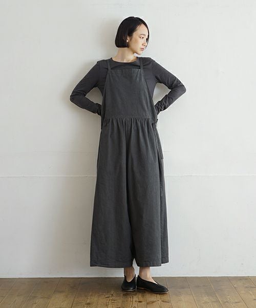 Mochi / home&miles.モチ / ホーム＆マイルズ.apron salopette [charcoal grey]
