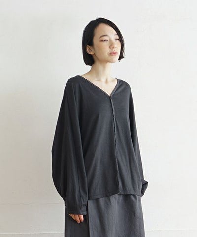 Mochi / home&miles.モチ / ホーム＆マイルズ.dolman sleeve cardigan [charcoal grey]
