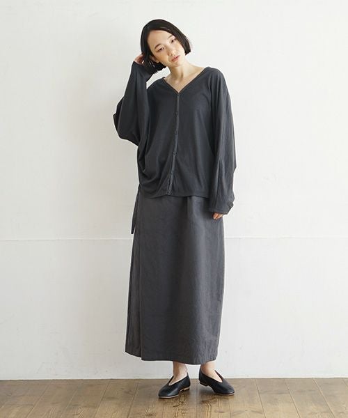 Mochi / home&miles.モチ / ホーム＆マイルズ.dolman sleeve cardigan [charcoal grey]