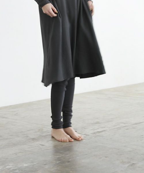 Mochi / home&miles.モチ / ホーム＆マイルズ.cotton silk leggings [charcoal grey]