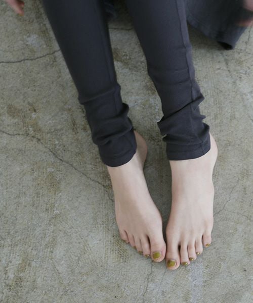 Mochi / home&miles.モチ / ホーム＆マイルズ.cotton silk leggings [charcoal grey]