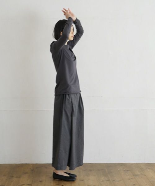 Mochi / home&miles.モチ / ホーム＆マイルズ.wrap pants [charcoal grey]