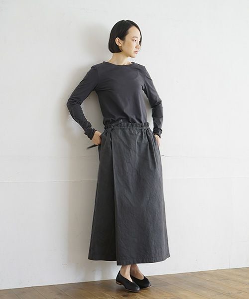 Mochi / home&miles.モチ / ホーム＆マイルズ.wrap pants [charcoal grey]