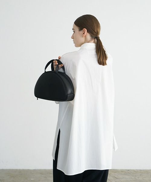 macromauro マクロマウロ.NO LETTER BAG SEMICIRCLE [BLACK]_