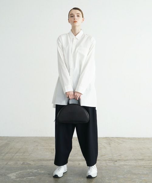 macromauro マクロマウロ.NO LETTER BAG SEMICIRCLE [BLACK]_