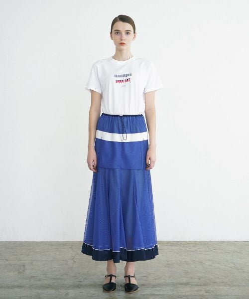 SWANLAKE スワンレイク .メッシュチューリップスカート [SK-1251/BLUE]