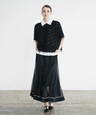 SWANLAKE スワンレイク .メッシュチューリップスカート [SK-1251/BALCK]