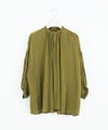 suzuki takayuki.スズキタカユキ.puff-sleeve blouse [A221-03/khaki/nude]