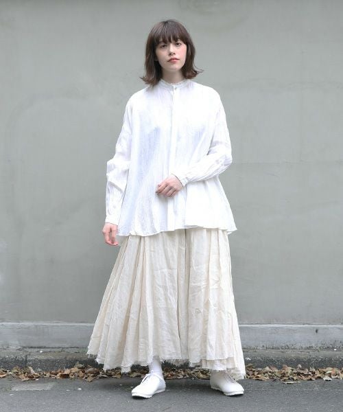 suzuki takayuki.スズキタカユキ.flared blouse [A221-07/nude-i]