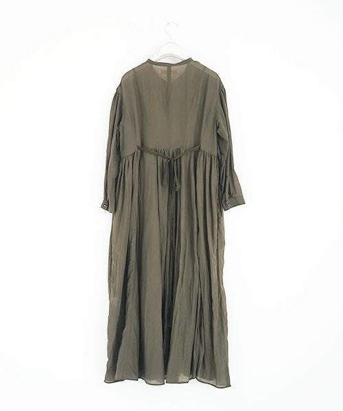 suzuki takayuki スズキタカユキ gathered dress [A221-16/khaki]