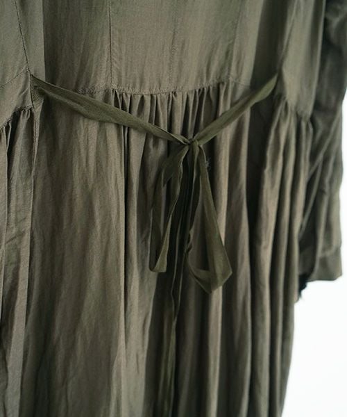 suzuki takayuki.スズキタカユキ.gathered dress [A221-16/khaki]