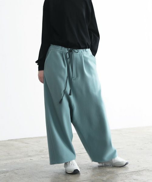 VU ヴウ wide short pants [STONE GRAY] リネンワイドショートパンツ