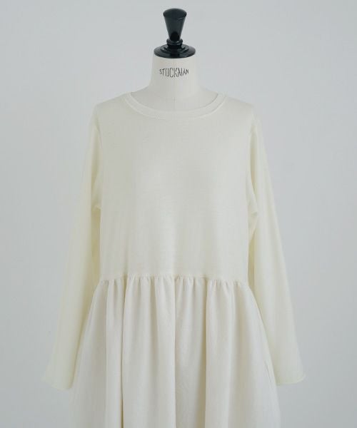 Mochi.モチ.panel dress [ma21-op-03/off white]