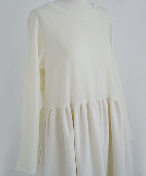 Mochi.モチ.panel dress [ma21-op-03/off white]