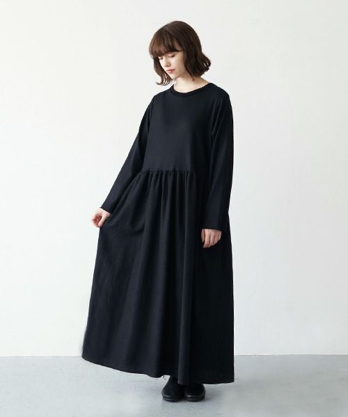 Mochi.モチ.panel dress [ma21-op-03/black]