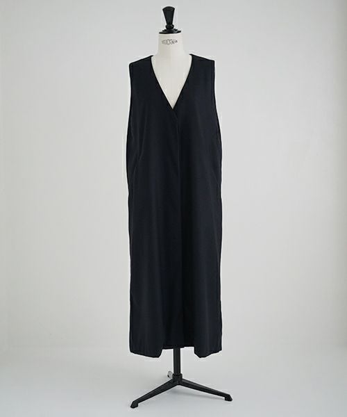 Mochi.モチ.vest dress [ma21-op-04/black]