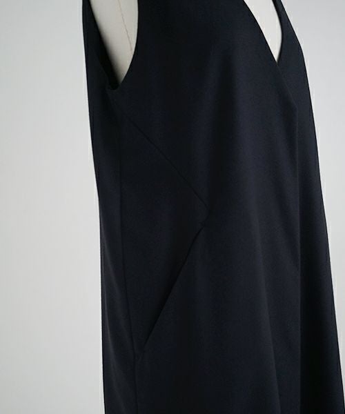 Mochi.モチ.vest dress [ma21-op-04/black]