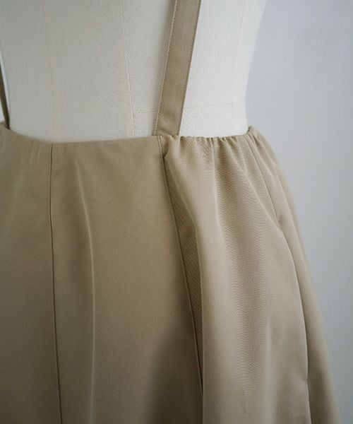 Mochi.モチ.panel suspender skirt [ma21-sk-01/khaki beige]