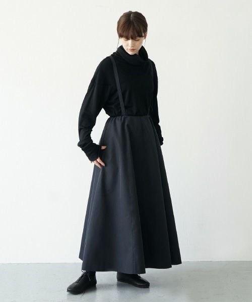 Mochi.モチ.panel suspender skirt [ma21-sk-01/black]