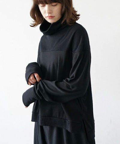 Mochi.モチ.turtleneck knit [ma21-kn-01/black]