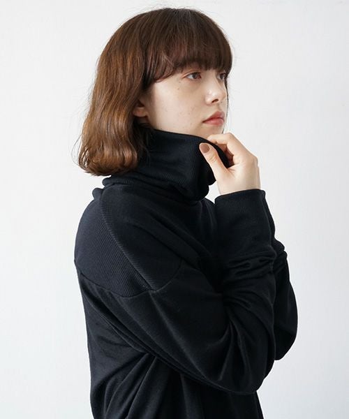 Mochi.モチ.turtleneck knit [ma21-kn-01/black]
