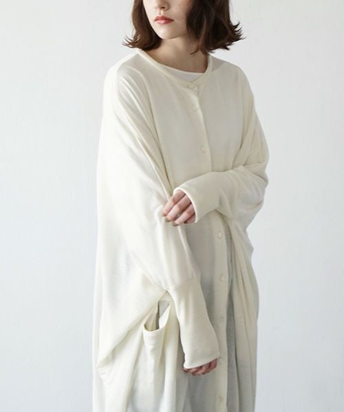 Mochi.モチ.dolman long knit cardigan [ma21-ca-01/off white]