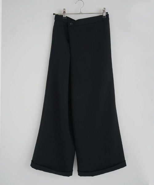 Mochi.モチ.asymmetry wide pants [ma21-pt-01/black]