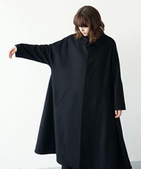 Mochi.モチ.stand fall collar coat [ma21-co-02/black]