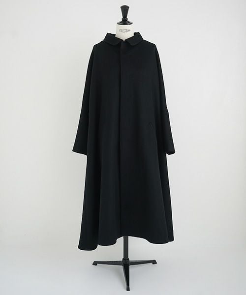 Mochi.モチ.stand fall collar coat [ma21-co-02/black]