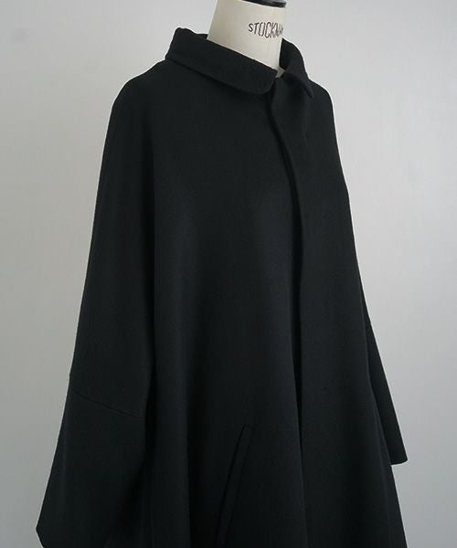Mochi.モチ.stand fall collar coat [ma21-co-02/black]