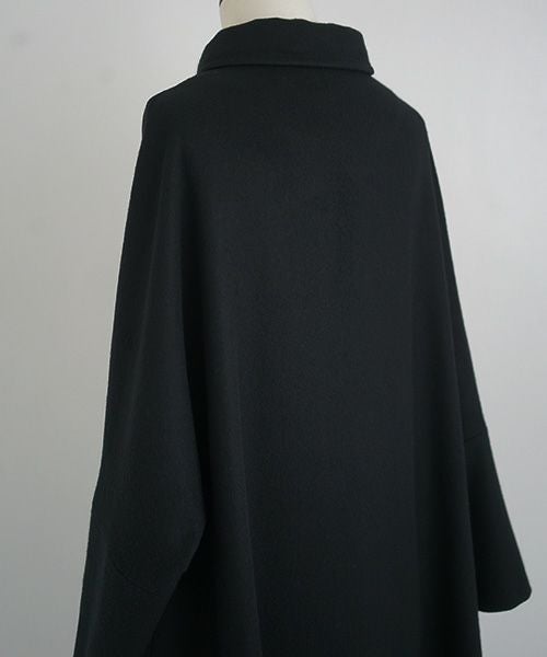 Mochi.モチ.stand fall collar coat [ma21-co-02/black]