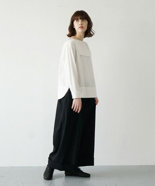Mochi.モチ.sailor shirt [ma21-sh-01/white]