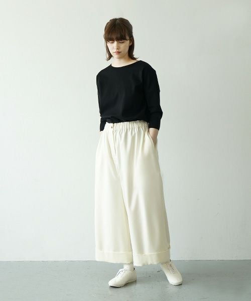 Mochi.モチ.cropped wide pants [ma21-pt-02/off white]