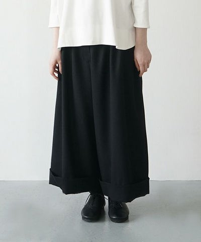 Mochi.モチ.cropped wide pants [ma21-pt-02/black]