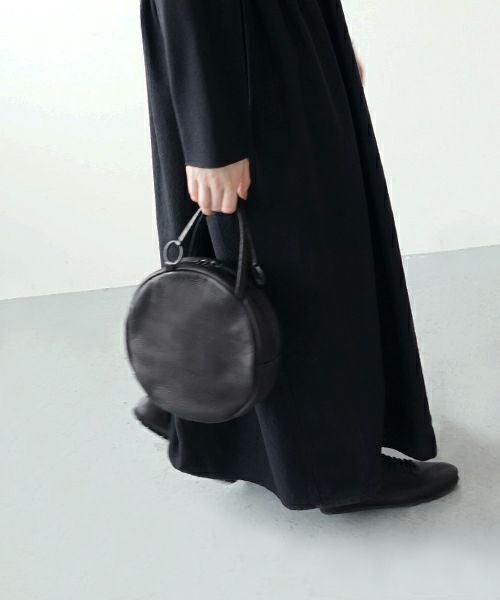 Mochi モチ｜鹿革（ディアレザー）サークルバッグ circle bag black
