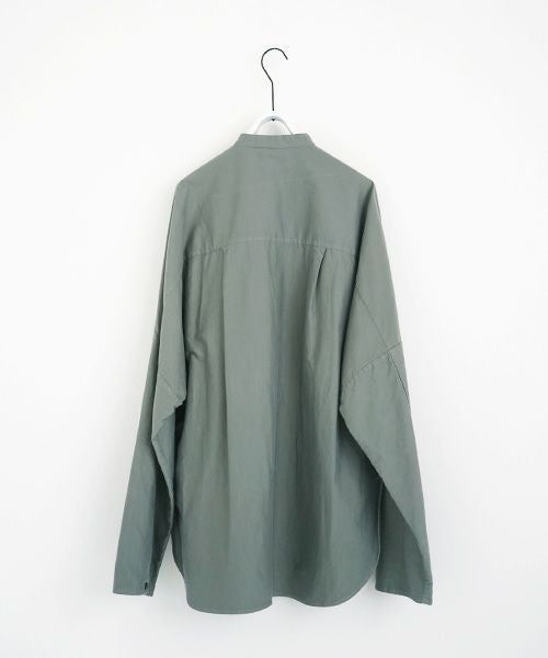 VU.ヴウ.dyed stand collar shirt vu-a12-s02[GREEN GRAY]